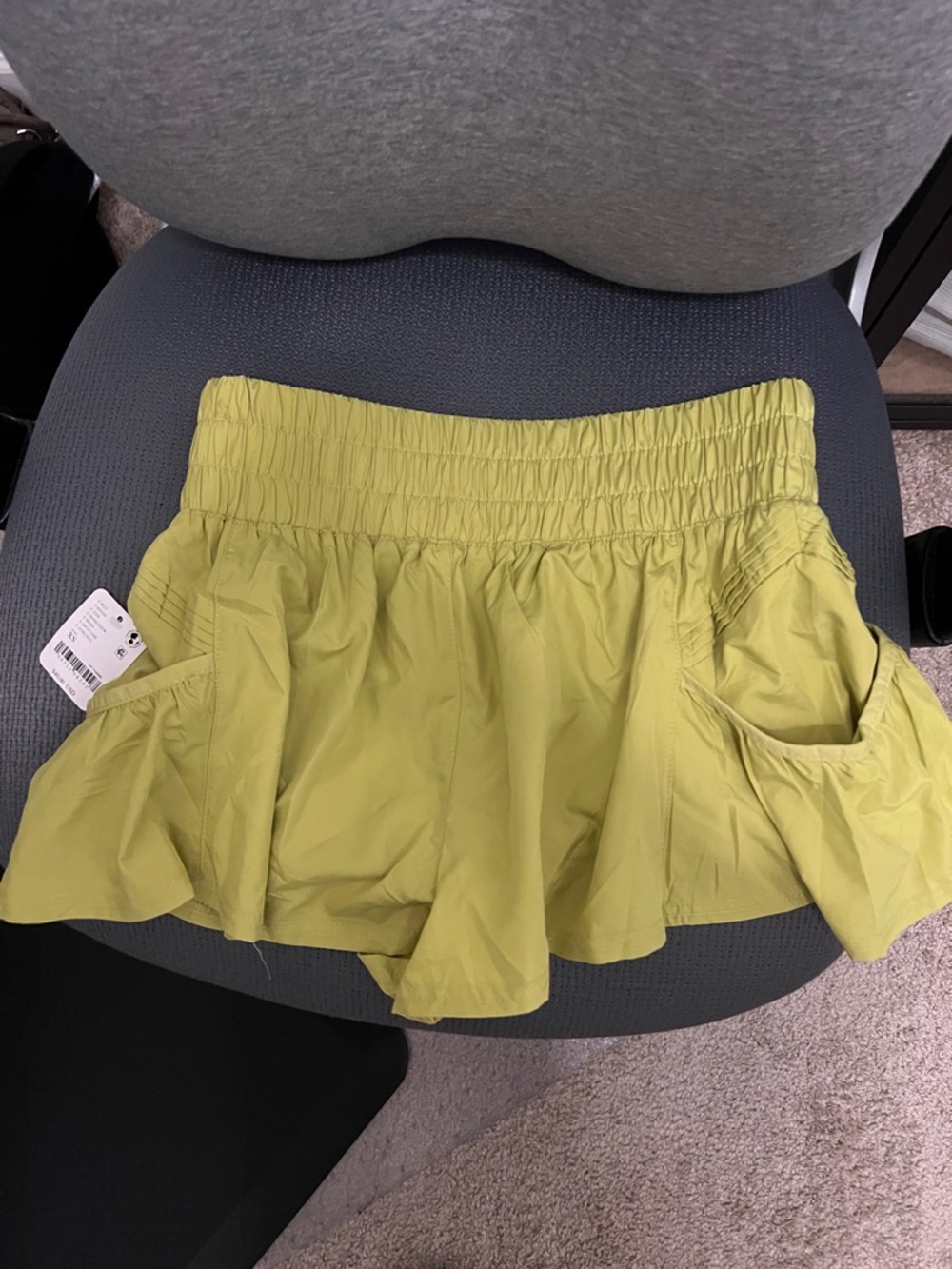 FP Movement by Free People Lime Green Athletic Skort with Pockets